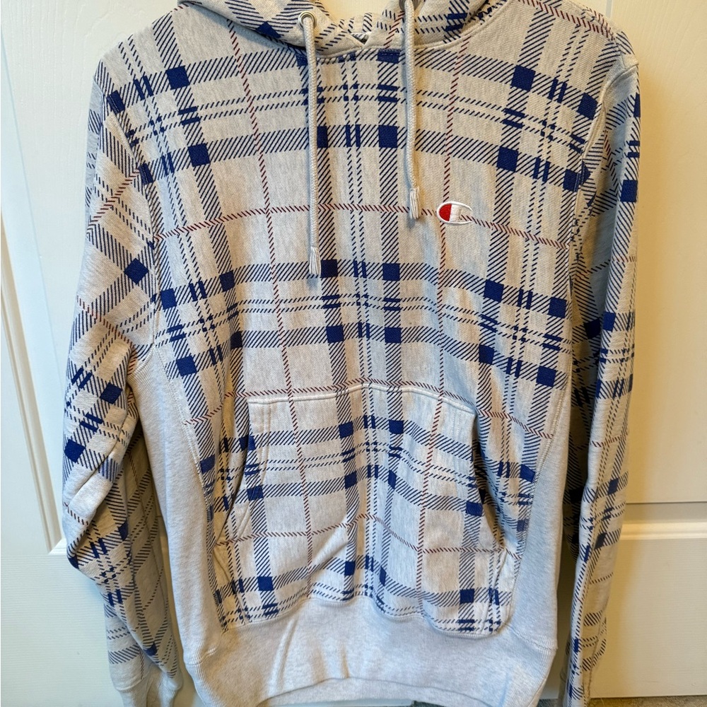 Champion Blue and Gray Hooded Sweatshirt